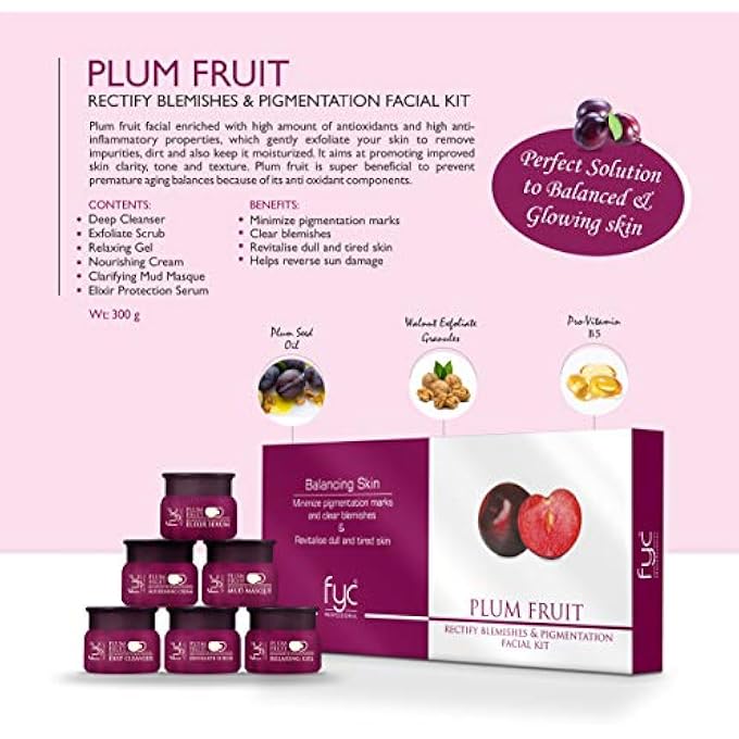 FYC PROFESSIONAL YAVI COSMETICS PLUM FRUIT FACIAL KIT - Image 2